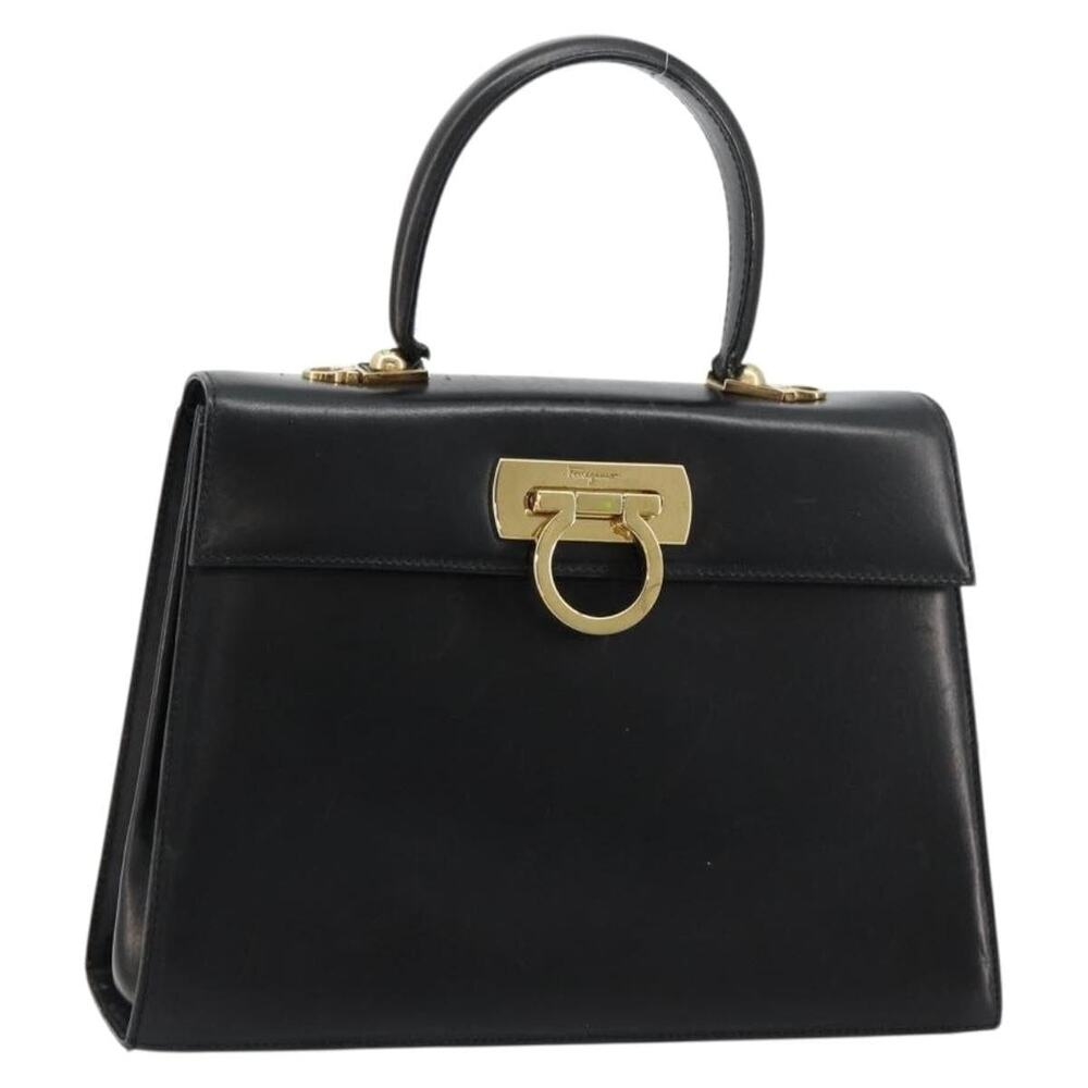 Salvatore Ferragamo Gancini Handbag Black
